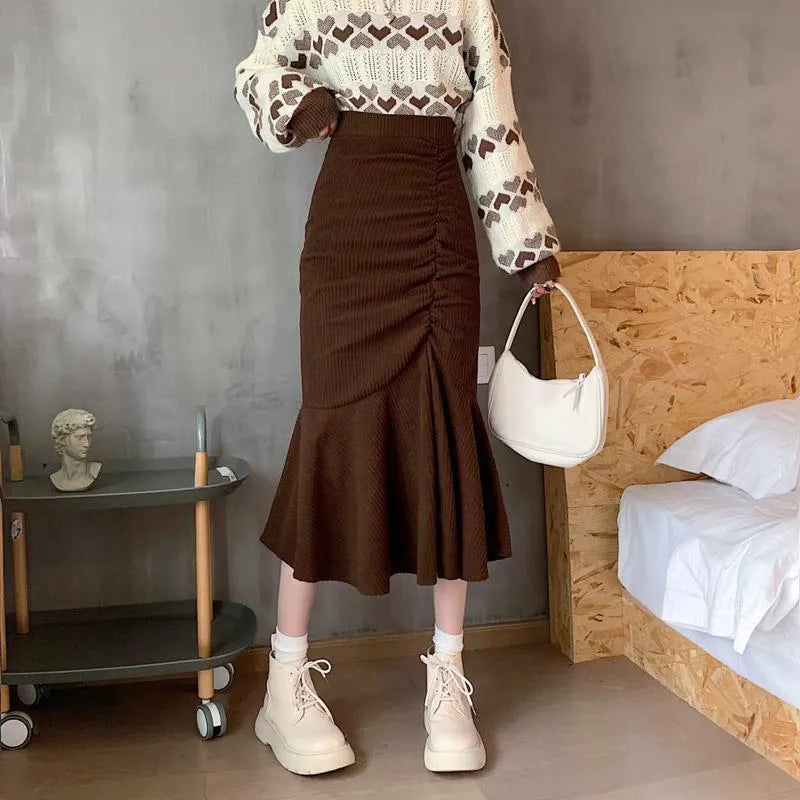 Liora | Midirock mit Figurschmeichelndem Schnitt und Eleganten Rüschen für Frauen