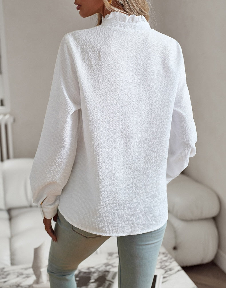 Zephyr Bluse | Elegantes Hemd für Frauen mit Rüschen
