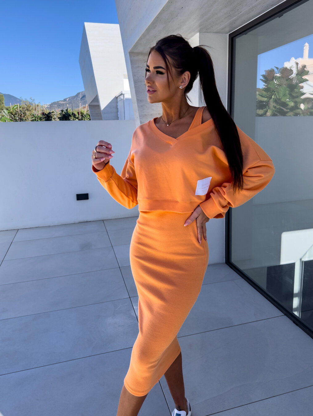 Livia | Sweatshirt und Kleid Set mit Maßgeschneiderter Eleganz und Vielseitigem Design für Frauen