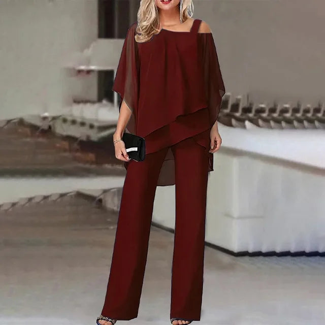 Celestia | Zweiteiliges Set mit Eleganter Passform und Schulterfreiem Design für Frauen