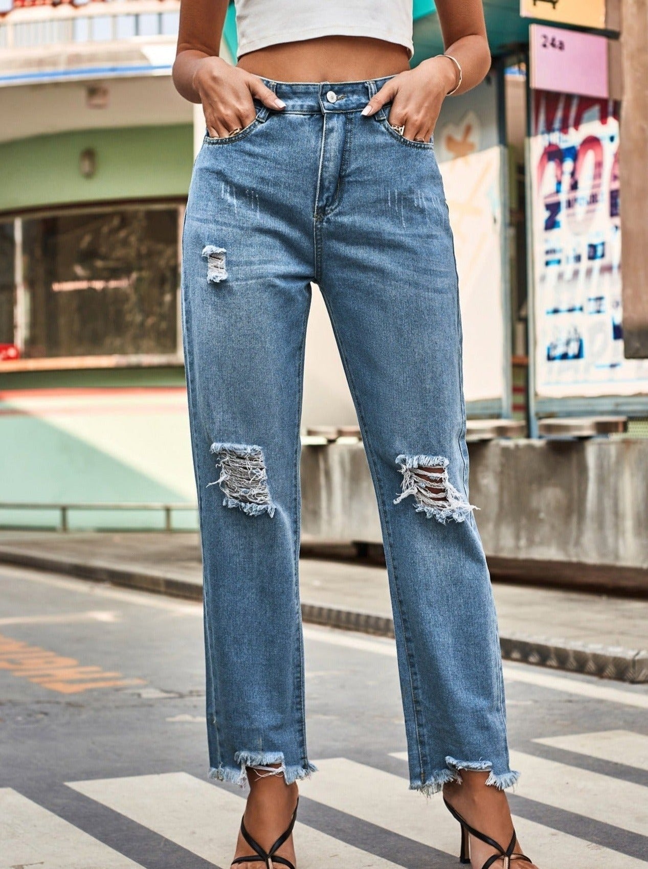 Luna | Jeanshose mit Bequemer Passform und Leicht Dehnbarem Stoff für Alltag und Reisen