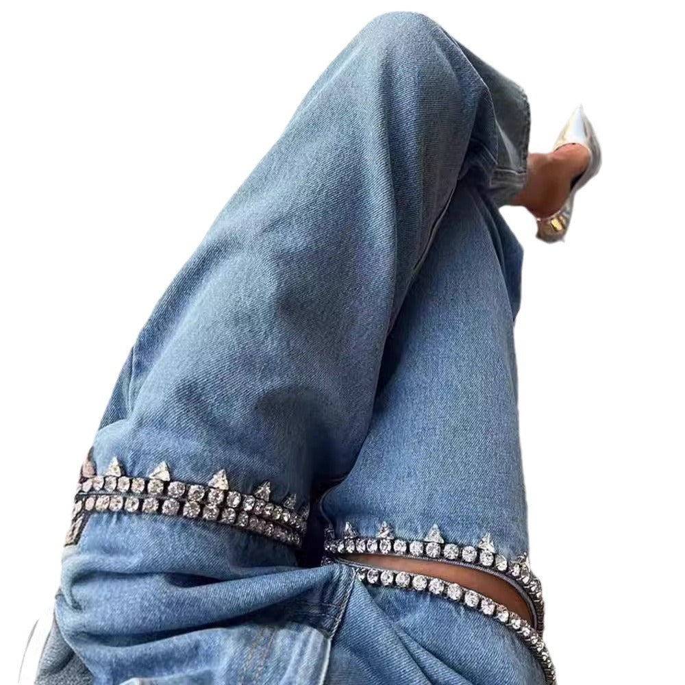Livia | Damenjeans mit Modischen Löchern und Geradem Schnitt für Trendbewusste