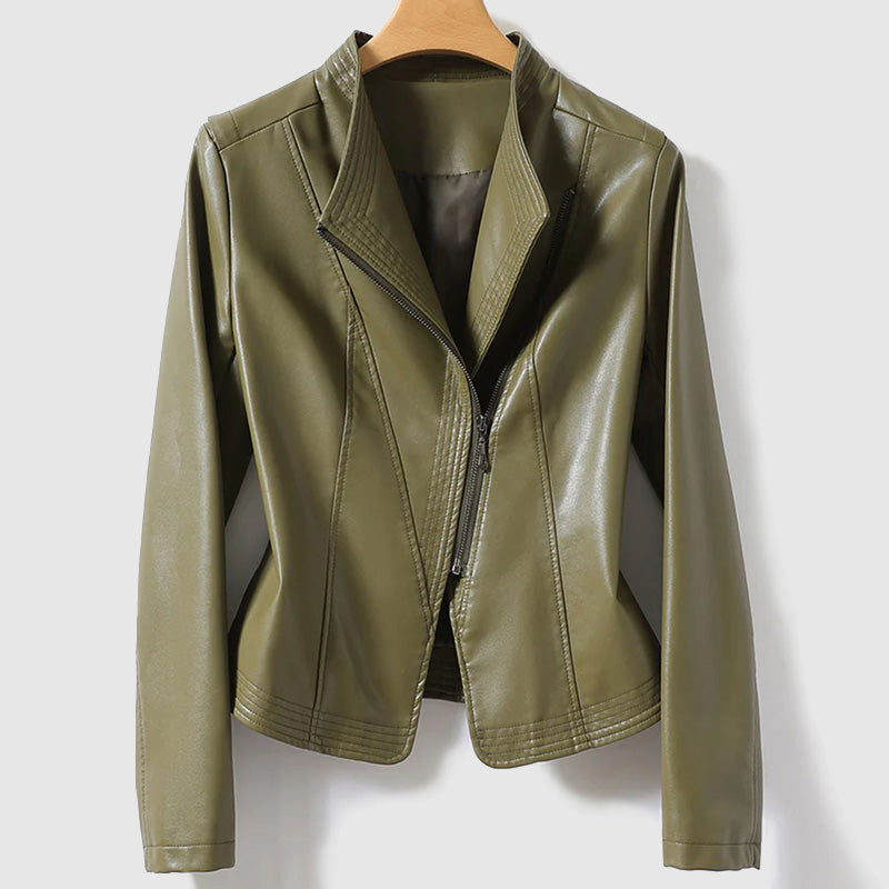 Lunaire | Jacke aus Kunstleder mit Elegantem Reverskragen für Damen