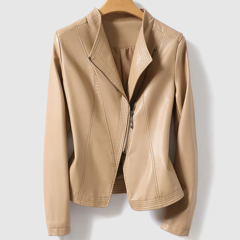 Lunaire | Jacke aus Kunstleder mit Elegantem Reverskragen für Damen