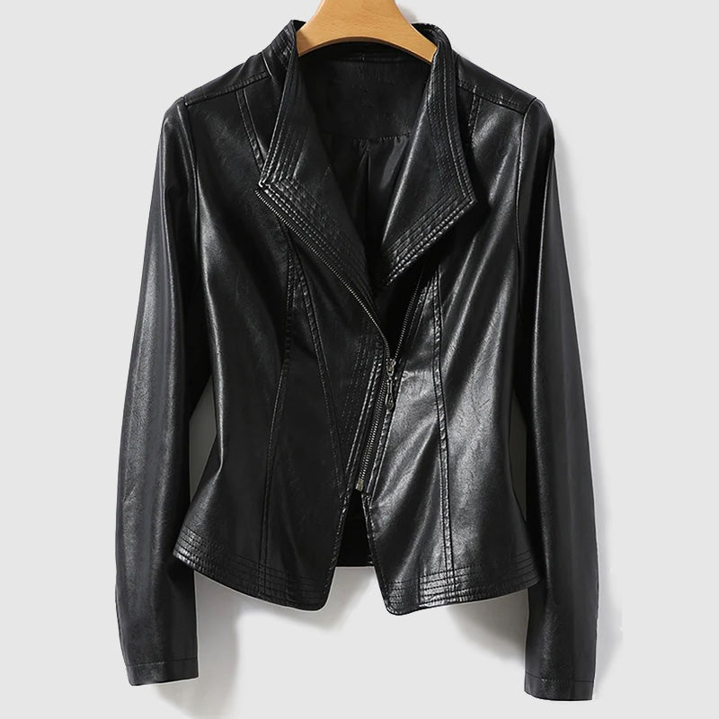 Lunaire | Jacke aus Kunstleder mit Elegantem Reverskragen für Damen