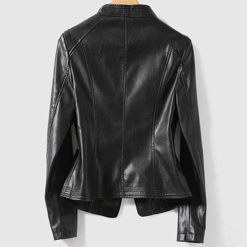 Lunaire | Jacke aus Kunstleder mit Elegantem Reverskragen für Damen