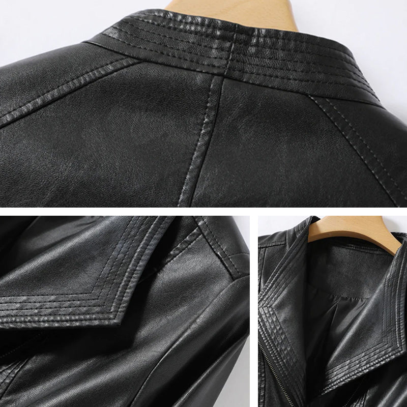 Lunaire | Jacke aus Kunstleder mit Elegantem Reverskragen für Damen