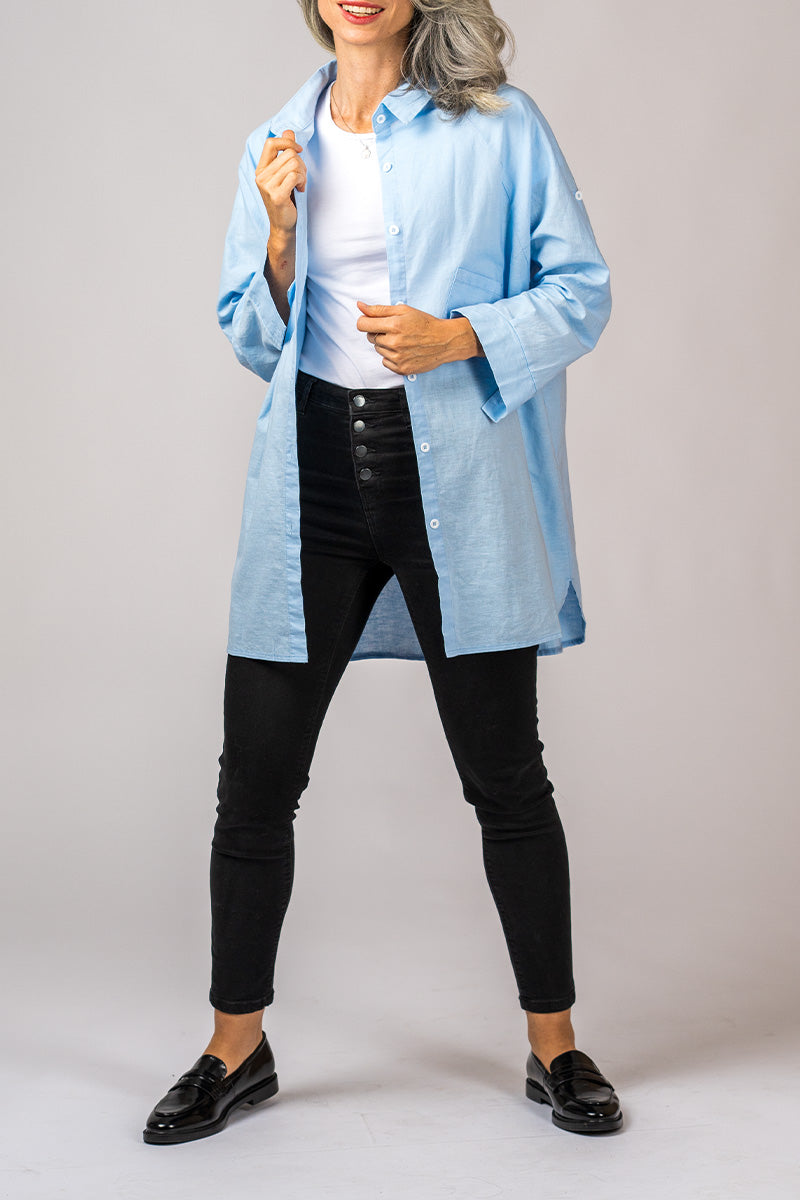Zephyr | Bluse Langarm lockere Passform Hemd mit Knöpfen Damen Zephyr | Hemd