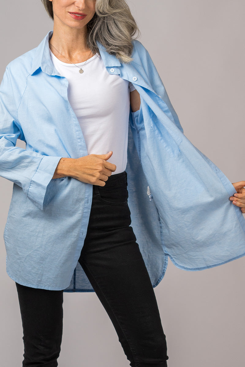 Zephyr | Bluse Langarm lockere Passform Hemd mit Knöpfen Damen Zephyr | Hemd