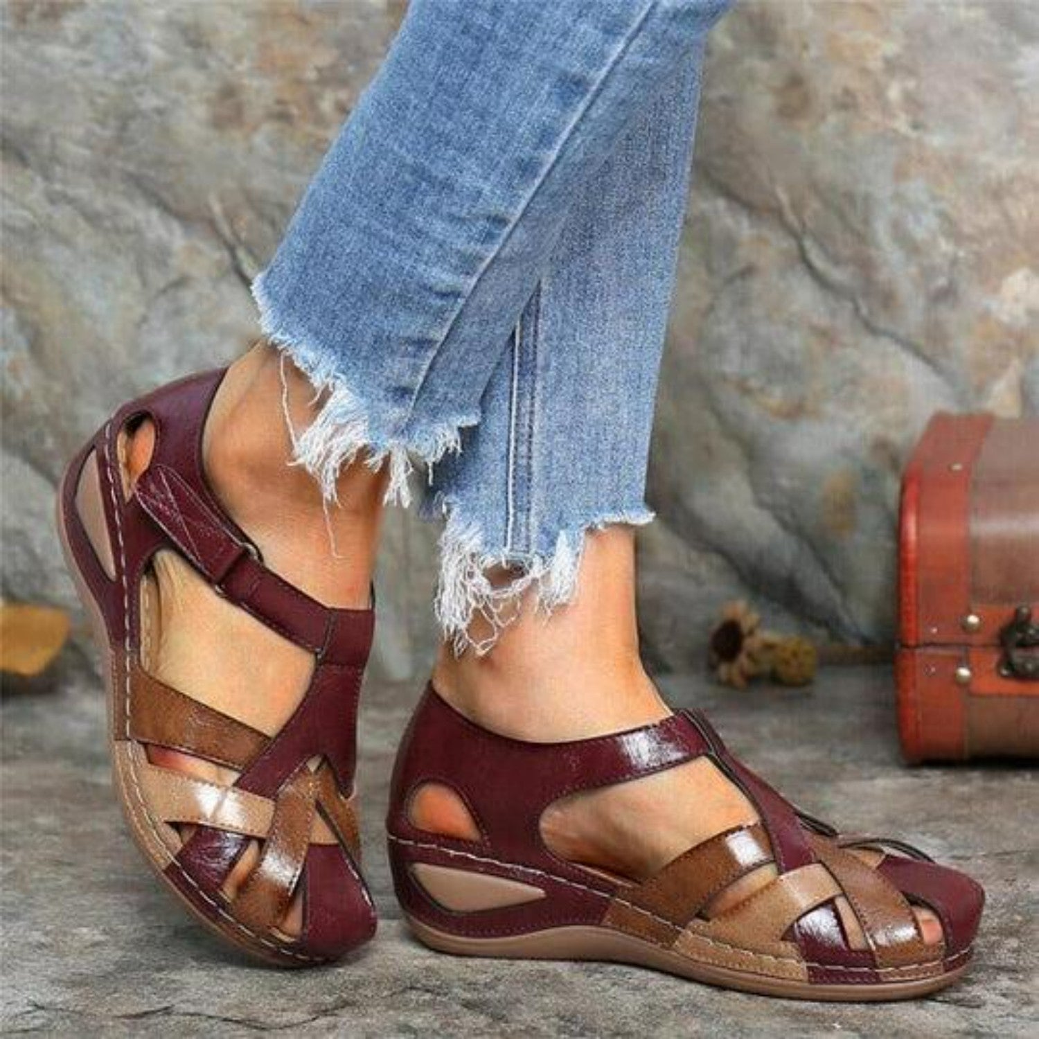 VIDA Orthopädische Vintage-sandalen