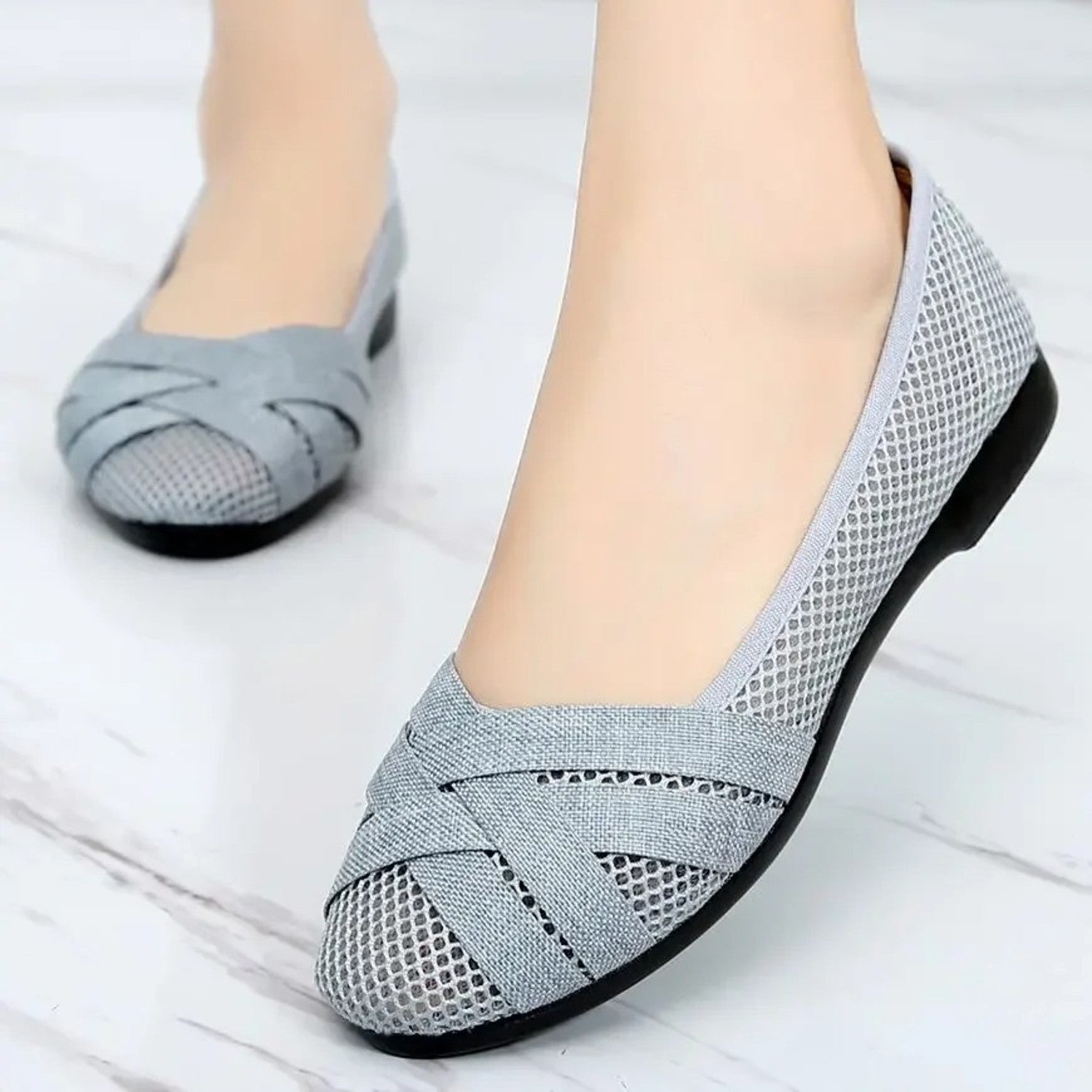 VIDA Canvas cloth mit Blumendruck Damen Loafer