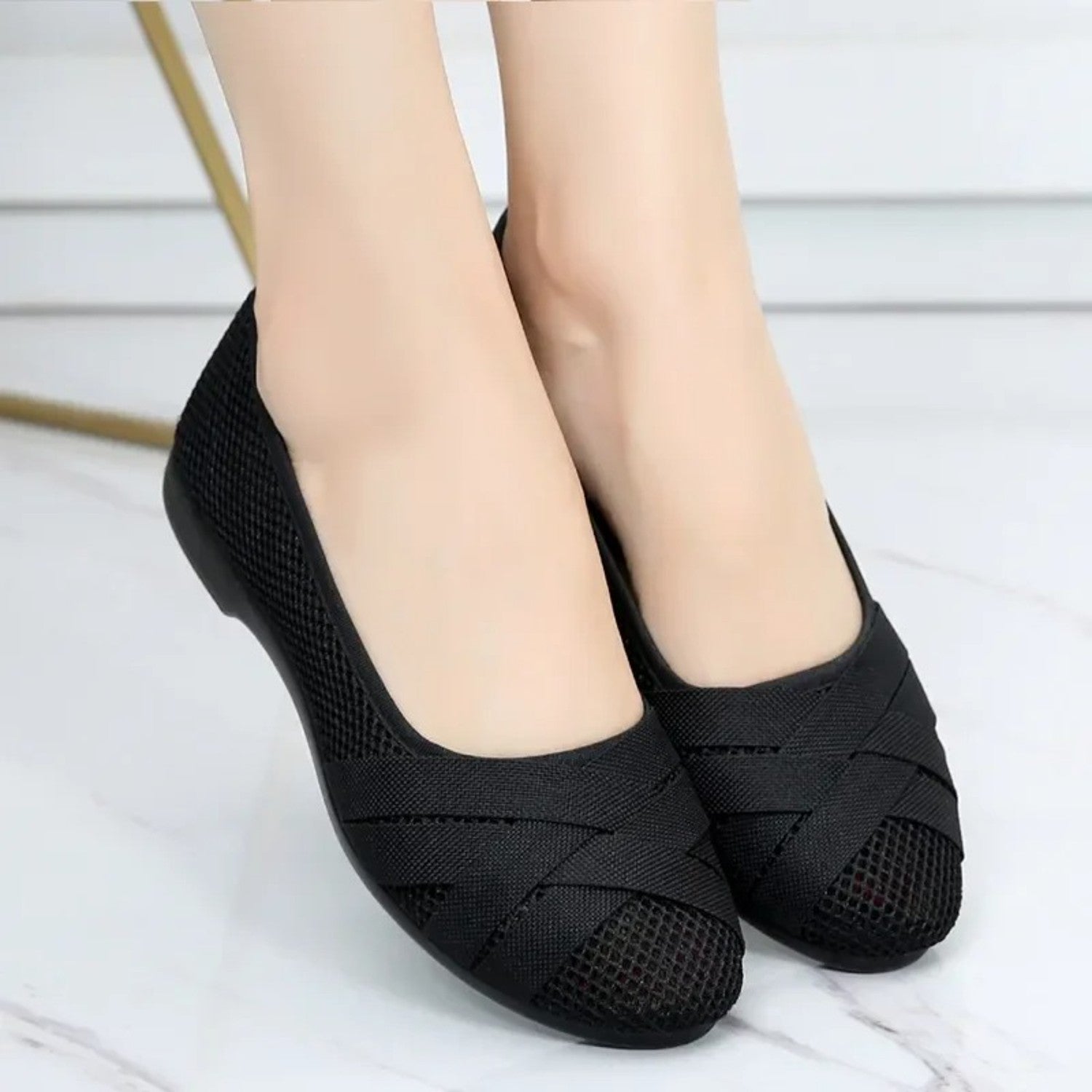 VIDA Canvas cloth mit Blumendruck Damen Loafer