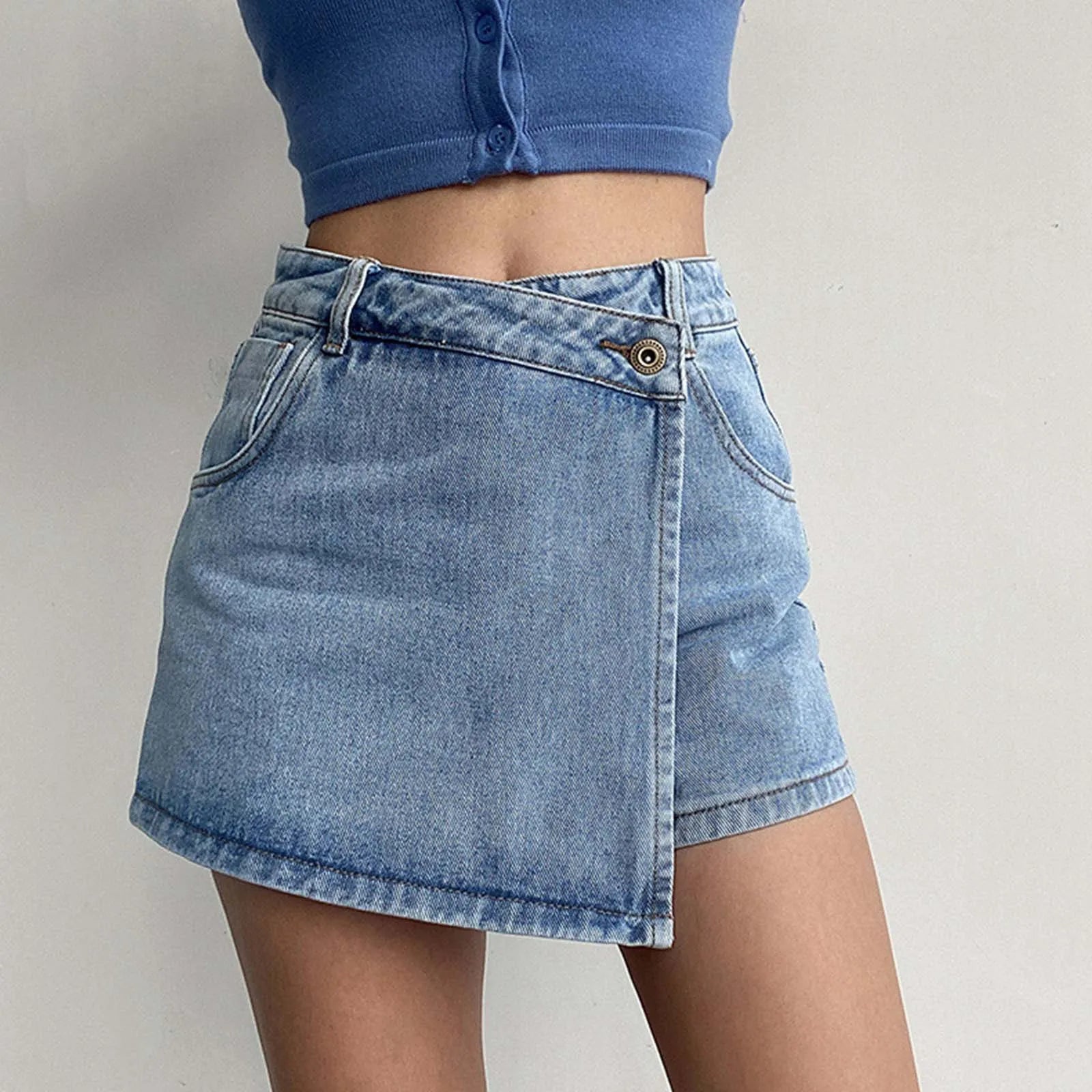 Livia | Denim-Rock mit zeitlosem Vintage-Stil und schmeichelhafter A-Linie für Frauen