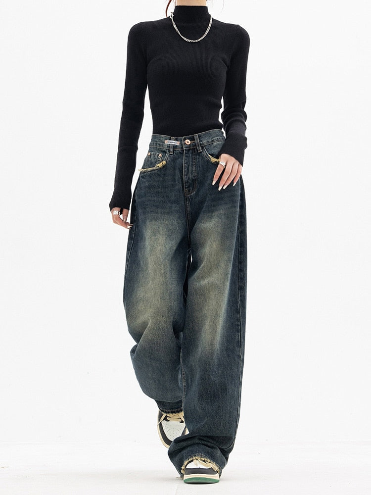 Lena | Y2K-Jeans mit Vintage-Charme und weitem Schnitt für Damen