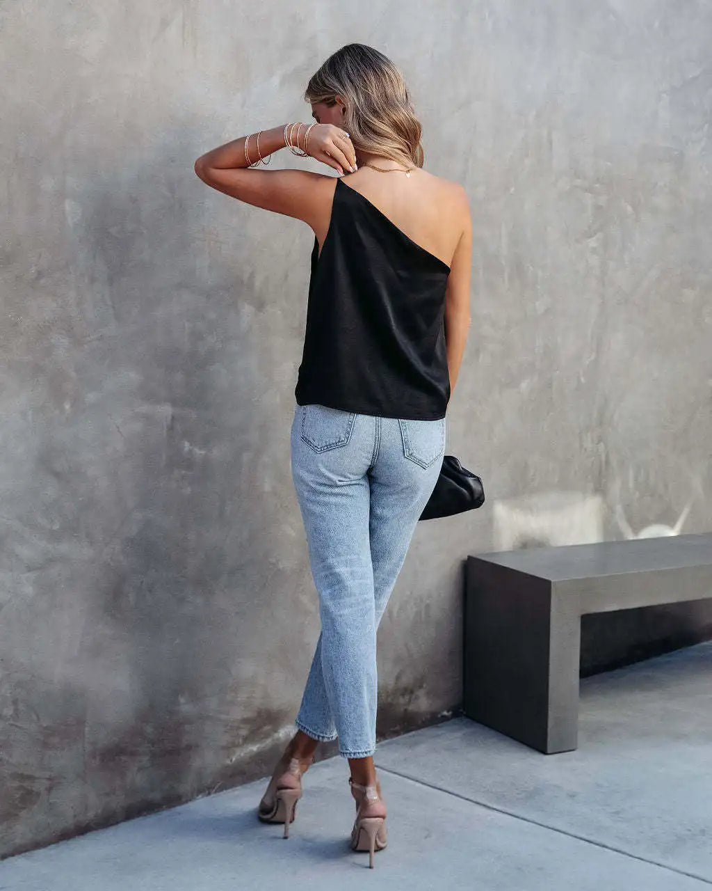 Zephyr | Bluse ärmelloses Satin-Oberteil