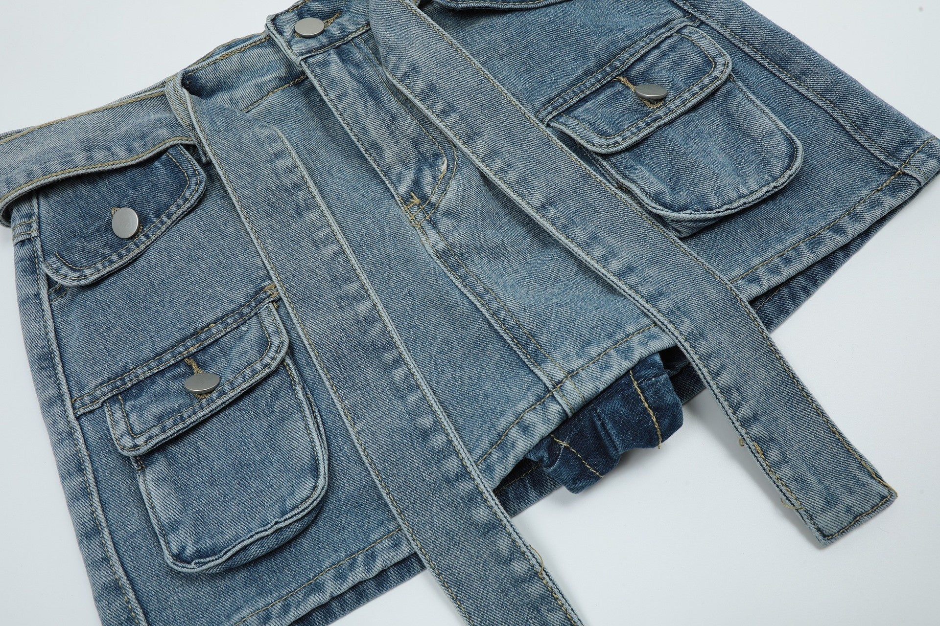 Livia | Denim-Rock mit Praktischen Taschen und Modernem Design für Frauen