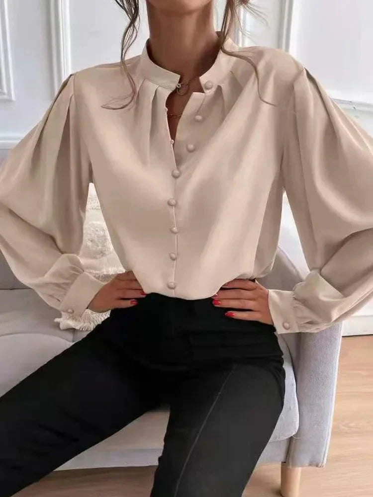 Zephyr | Bluse mit langen Ärmeln und Knopfverschluss