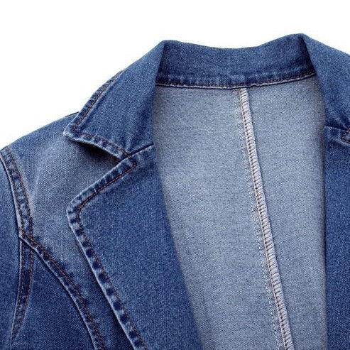 Livia | Jeansblazer mit Eleganten Details und Schlanker Silhouette für Damen