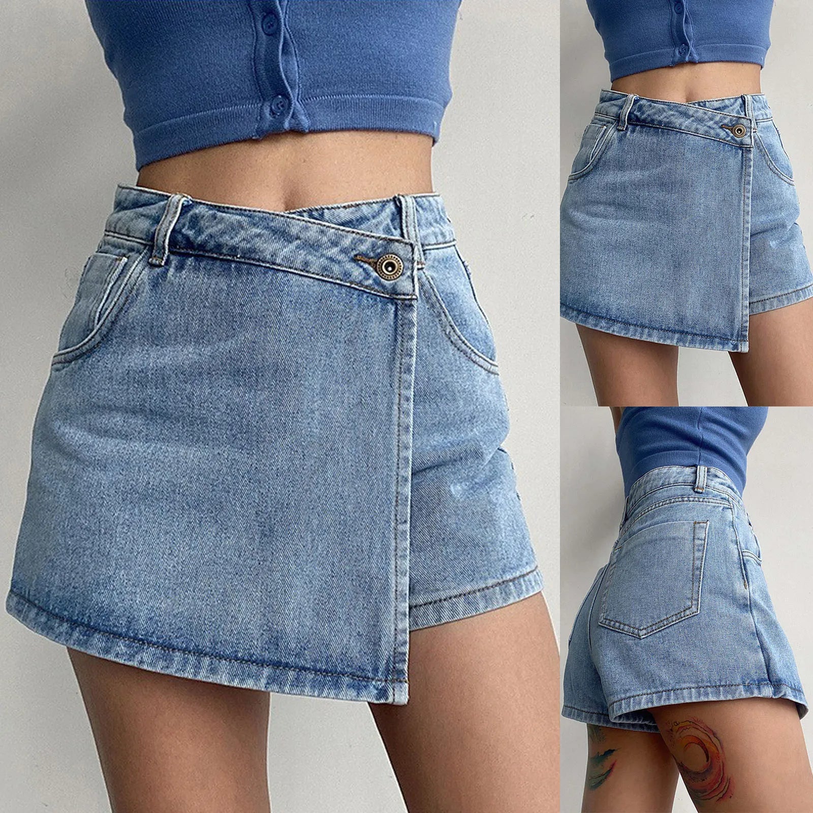 Livia | Denim-Rock mit zeitlosem Vintage-Stil und schmeichelhafter A-Linie für Frauen