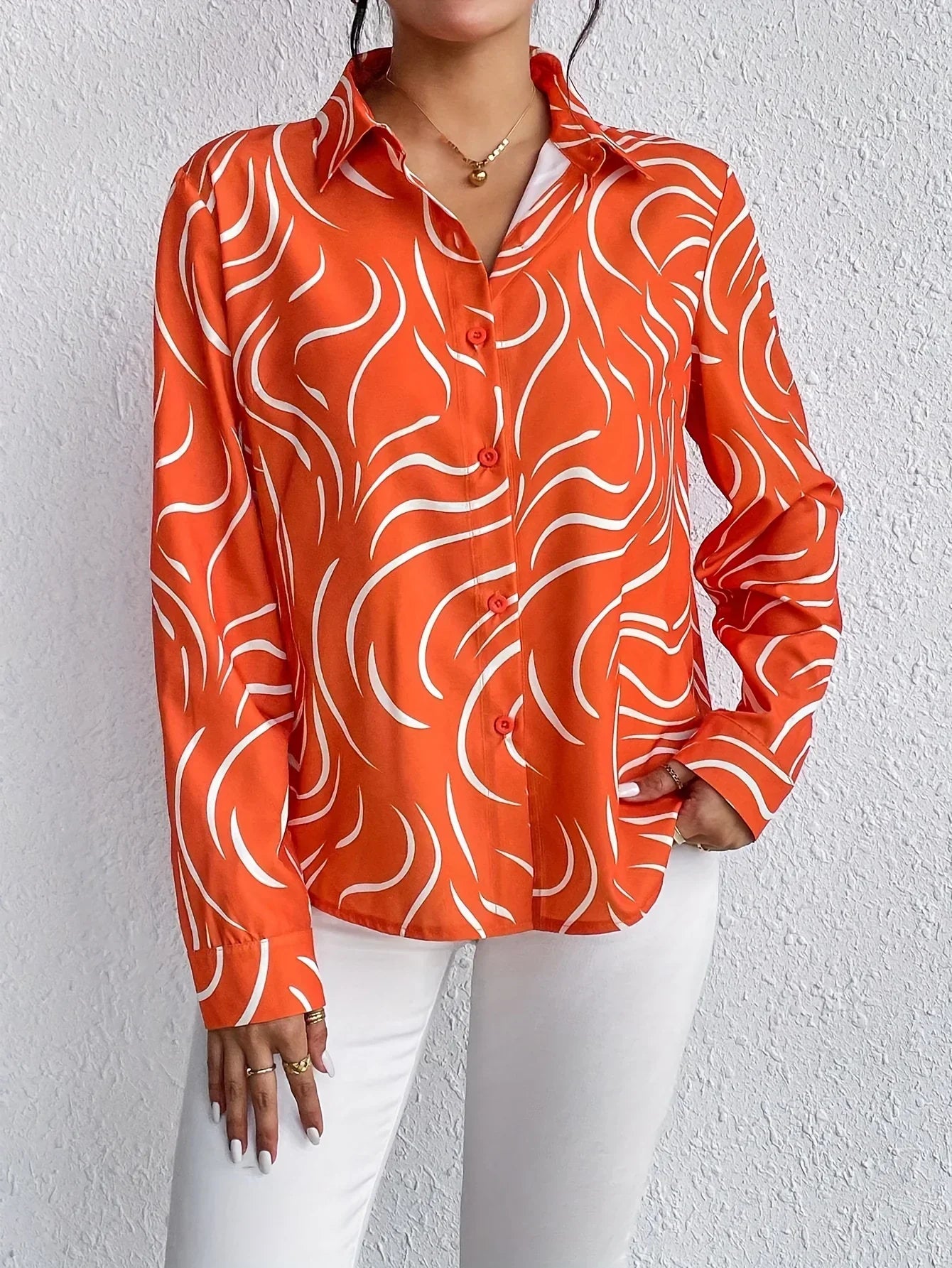 Zephyr | Bluse mit abstraktem Druck