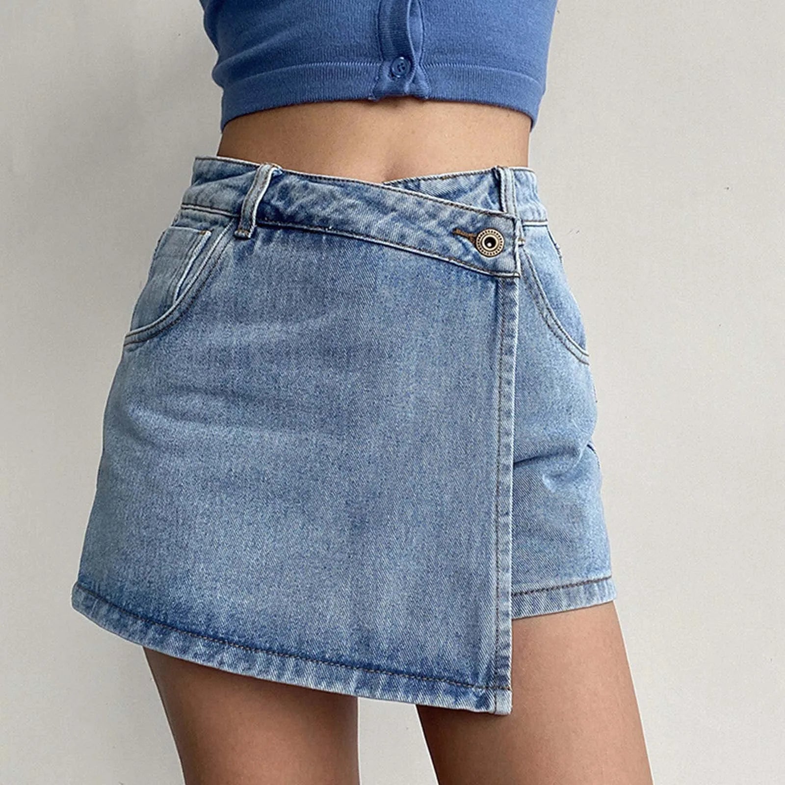 Livia | Denim-Rock mit zeitlosem Vintage-Stil und schmeichelhafter A-Linie für Frauen