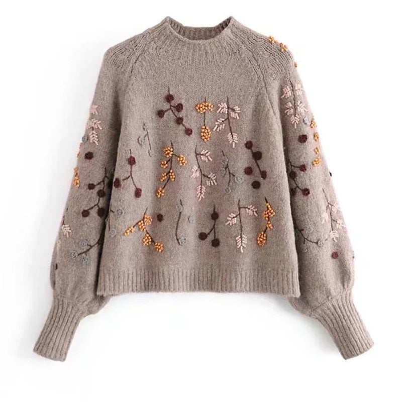 Celestine | Pullover mit Vintage-Chic und Perlen für Damen