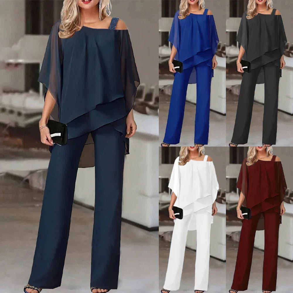 Celestia | Zweiteiliges Set mit Eleganter Passform und Schulterfreiem Design für Frauen
