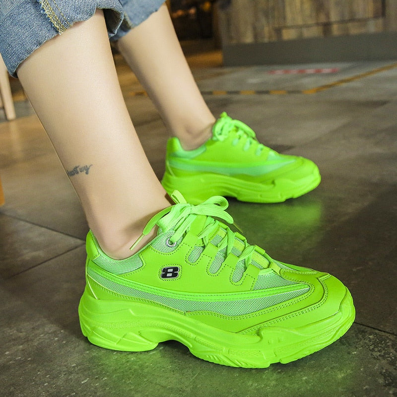 Birdy - Stylische Damen Neon-Sneaker