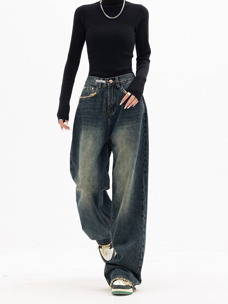 Lena | Y2K-Jeans mit Vintage-Charme und weitem Schnitt für Damen