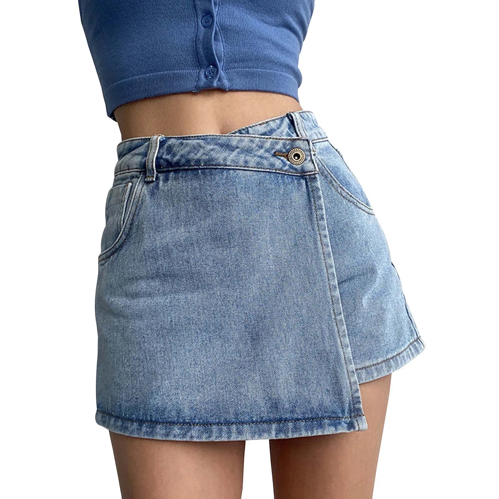 Livia | Denim-Rock mit zeitlosem Vintage-Stil und schmeichelhafter A-Linie für Frauen
