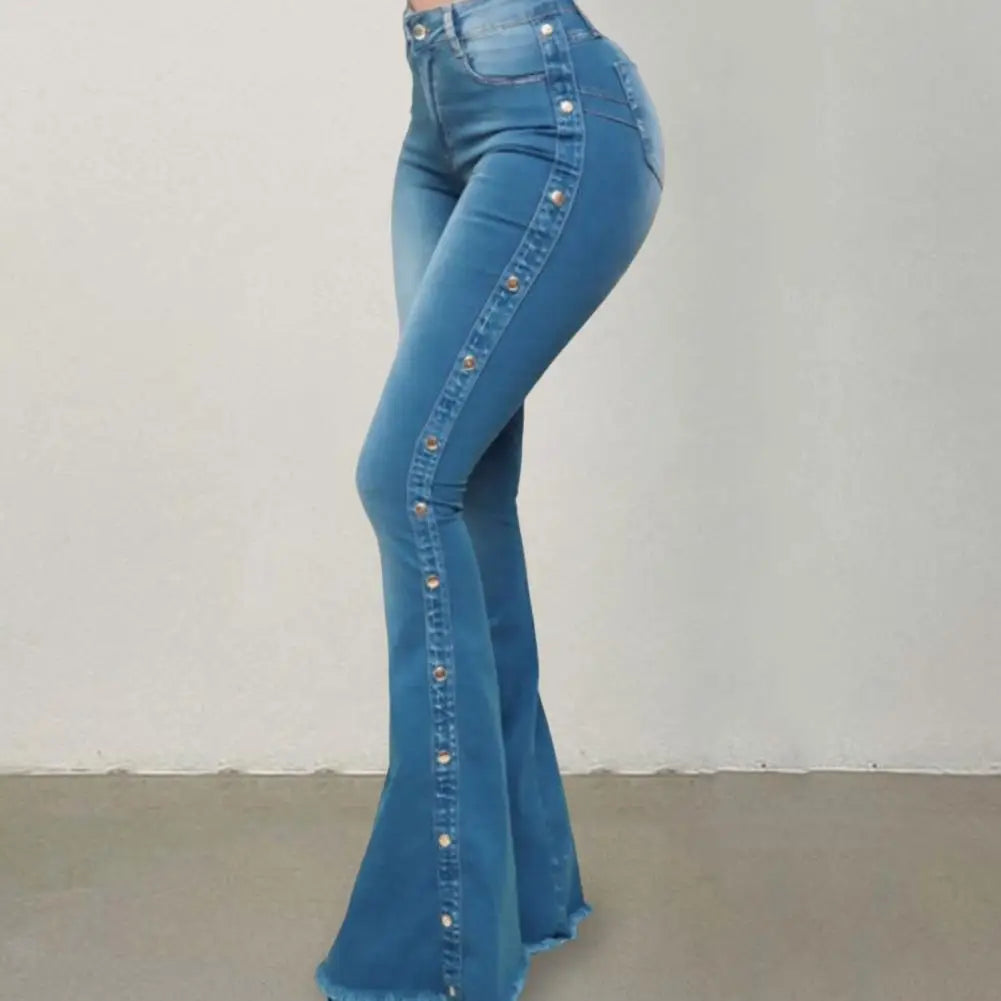 Celestia | High-Waist Flare Jeans mit Bauchkontrolle und Weitem Bein für Damen
