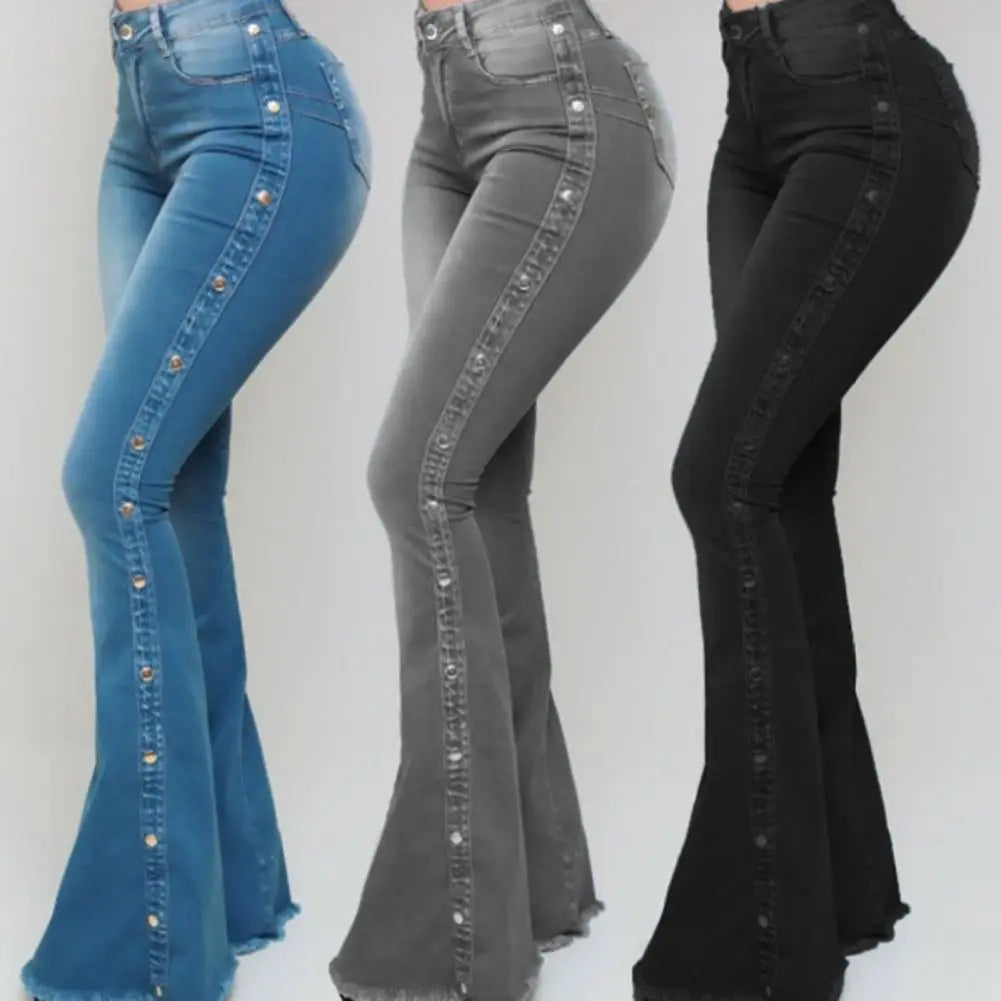 Celestia | High-Waist Flare Jeans mit Bauchkontrolle und Weitem Bein für Damen