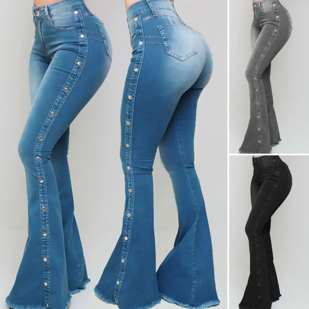 Celestia | High-Waist Flare Jeans mit Bauchkontrolle und Weitem Bein für Damen