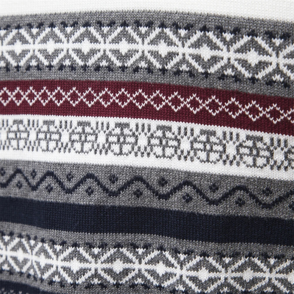 Kairo | Sweatshirt mit Ethnischen Mustern und Halbreißverschluss für Männer