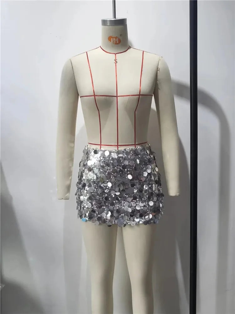 Lunaria | Mini-Paillettenrock mit Eleganz und Glanz für Damen