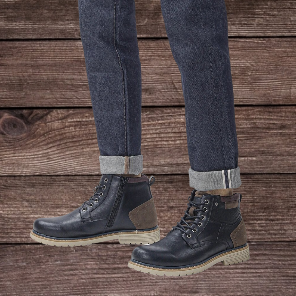 Frank - Herren Leder Winterstiefel