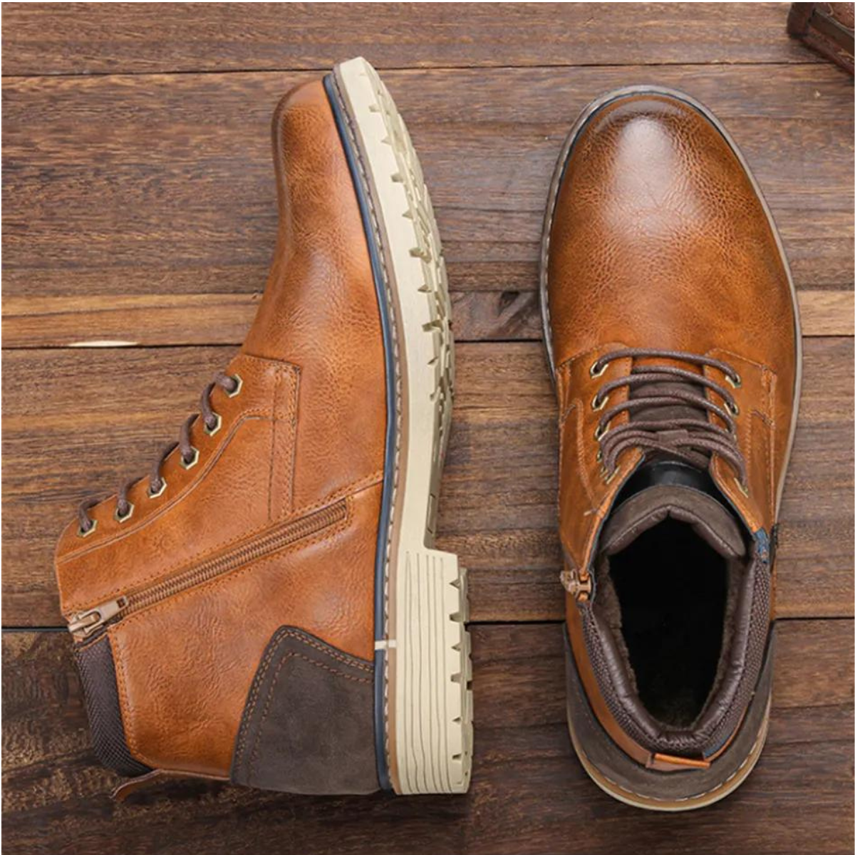Frank - Herren Leder Winterstiefel