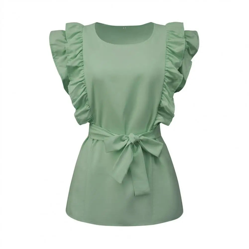 Zephyr | Bluse mit Rüschenärmeln und Gürtel