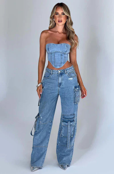 Selene | Cargohose mit Weitem Schnitt und Taschen für Frauen
