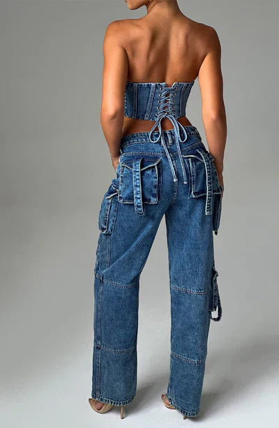 Selene | Cargohose mit Weitem Schnitt und Taschen für Frauen