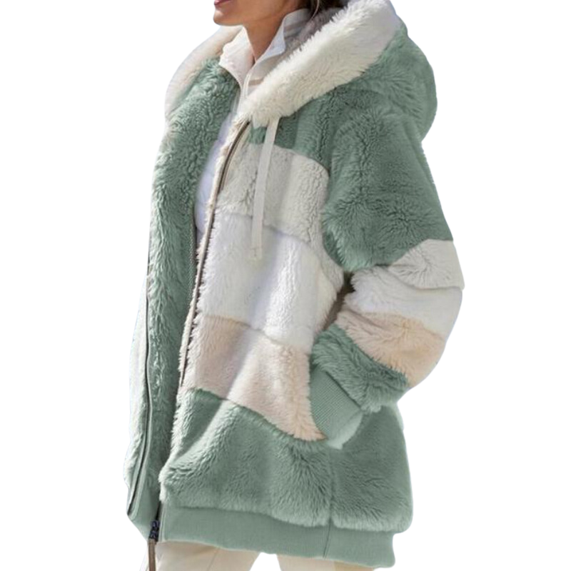 Lunara | Jacke mit Stilvollem Kunstpelz und Kapuze für den Winter