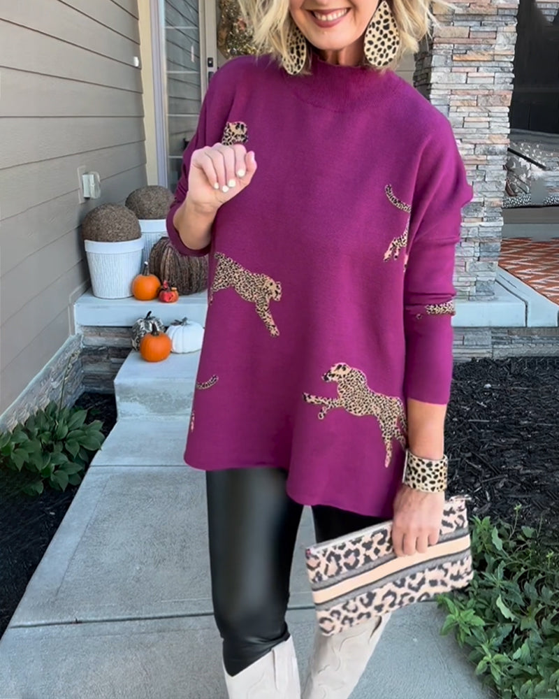Zara | Pullover mit Stilvollem Geparden-Print und Angenehmem Tragekomfort für Damen