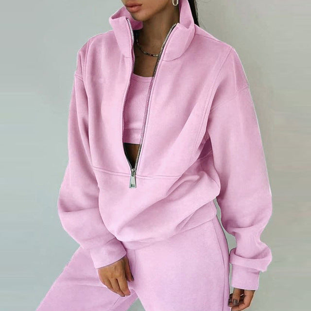 Liora | Sweatshirt und Hose mit Reißverschluss für stilbewusste Damen