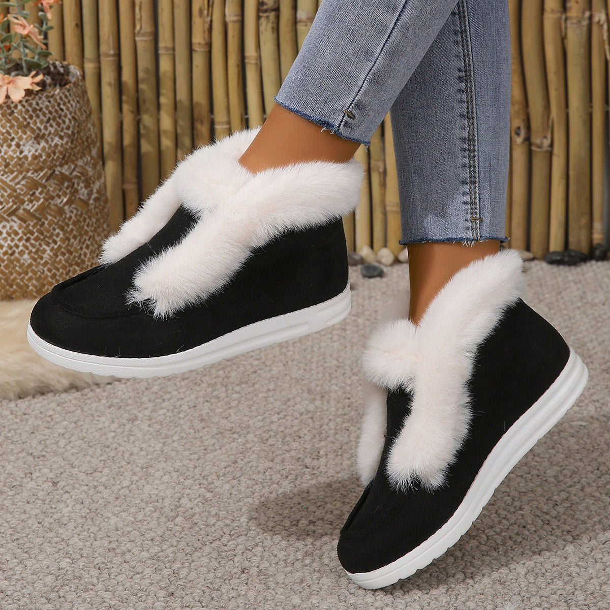 Sherona - Damensneaker mit Fell
