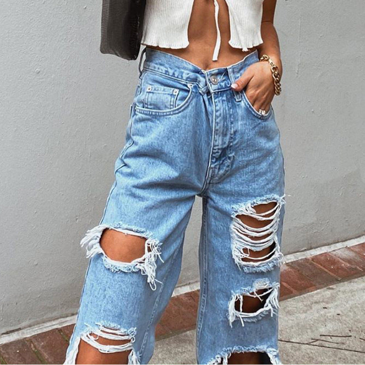 Livia | Damenjeans mit Trendigem Riss-Design und Bequemer Passform für Modebewusste Frauen