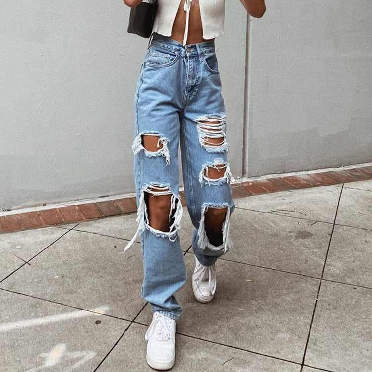 Livia | Damenjeans mit Trendigem Riss-Design und Bequemer Passform für Modebewusste Frauen