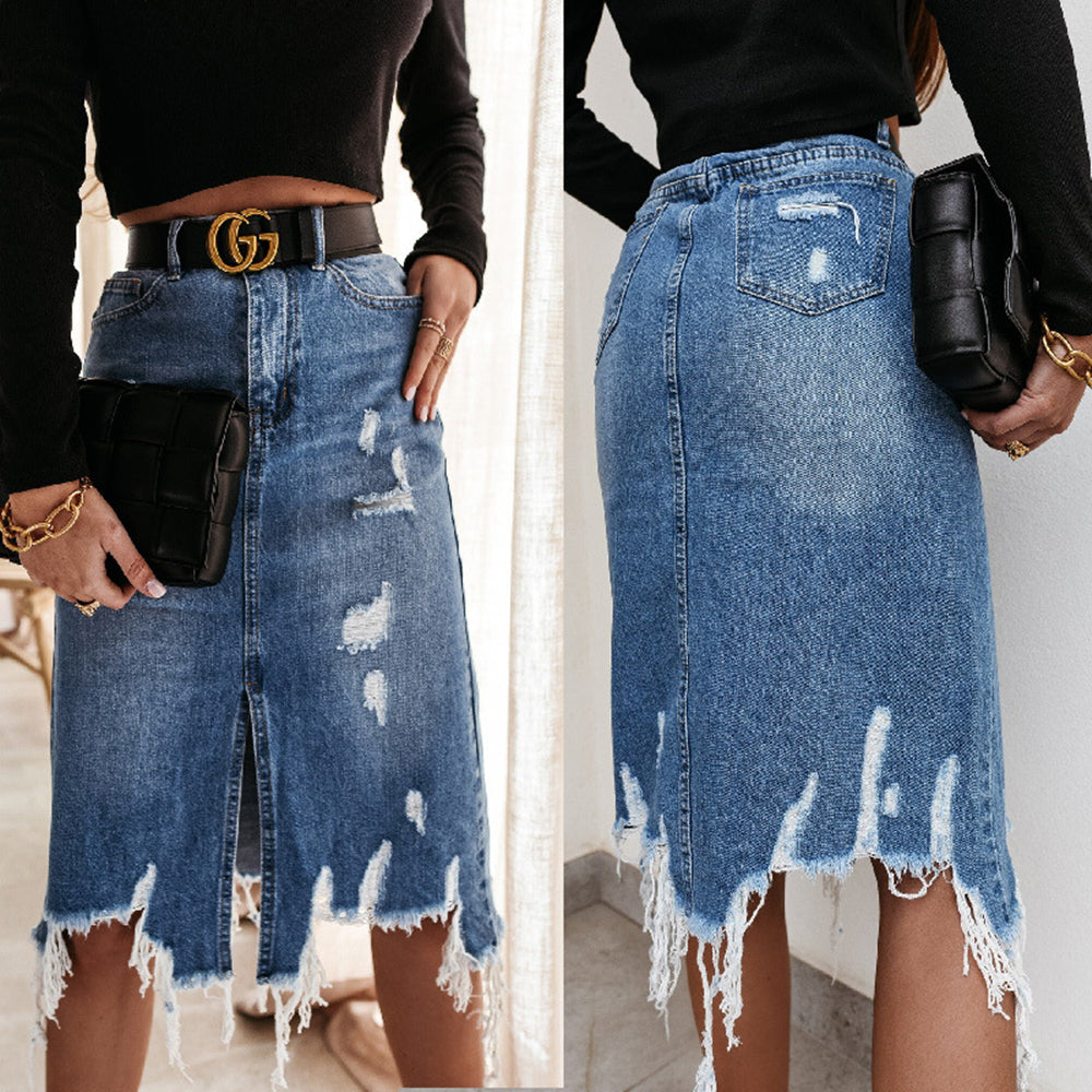 Livia | Denim-Rock mit Eleganter Silhouette und Bequemlichkeit für Damen