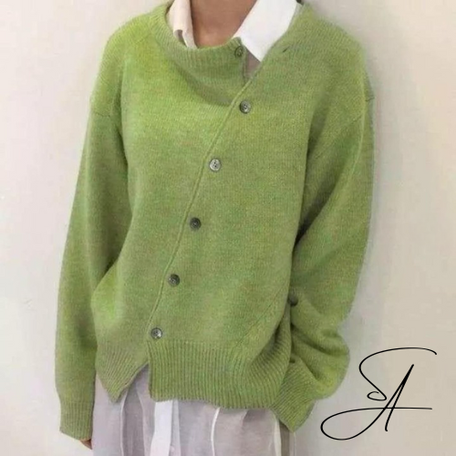 Livia | Wickel-Cardigan mit Asymmetrischen Knopfdetails und Komfortablem Material für Frauen
