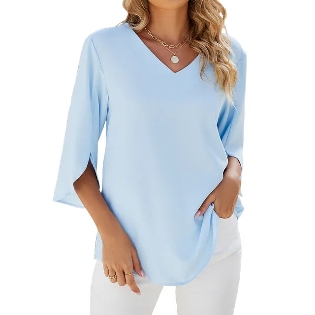 Zephyr | Bluse Mit V-Ausschnitt – Elegante Und Vielseitige Wahl Für Jeden Anlass