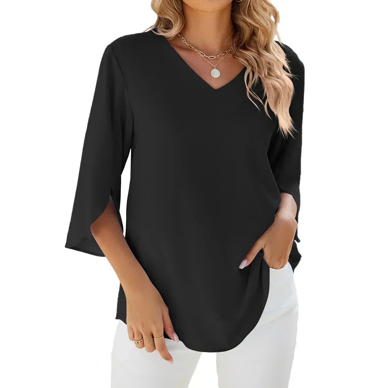 Zephyr | Bluse Mit V-Ausschnitt – Elegante Und Vielseitige Wahl Für Jeden Anlass